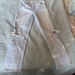 Abercrombie & Fitch Blue Jeans Straight-Leg Denim